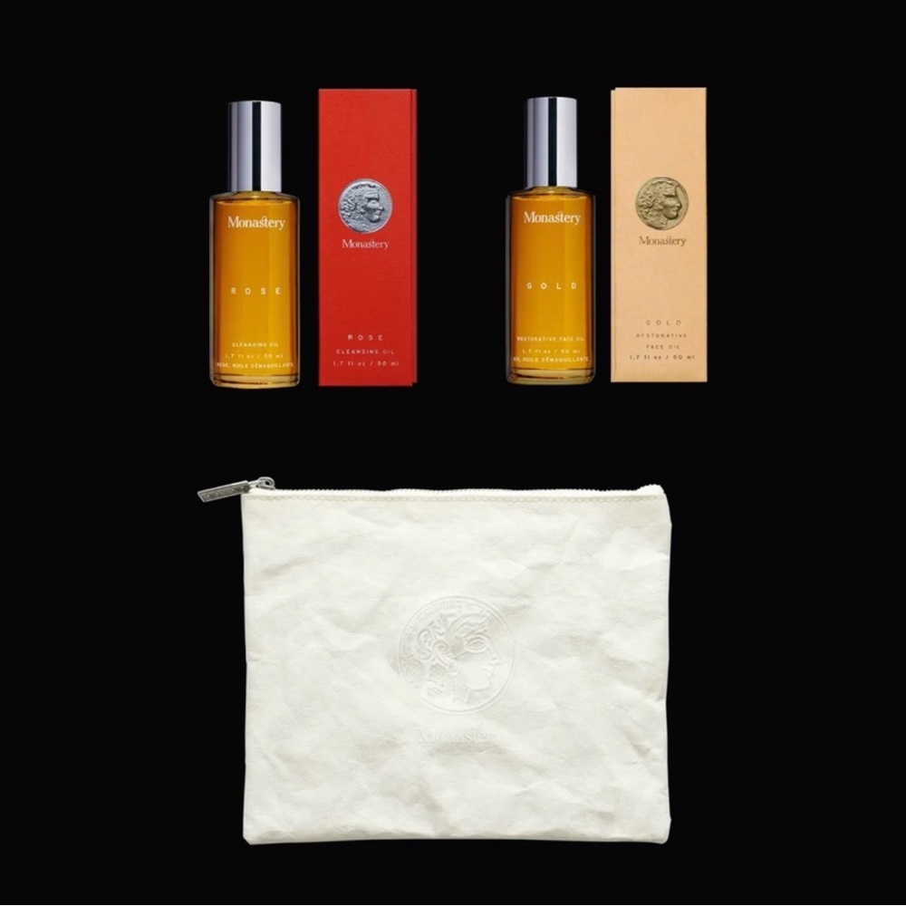 Monastery Gold Restorative Face Oil and Rose Cleansing Oil Set - Picture 2 of 4